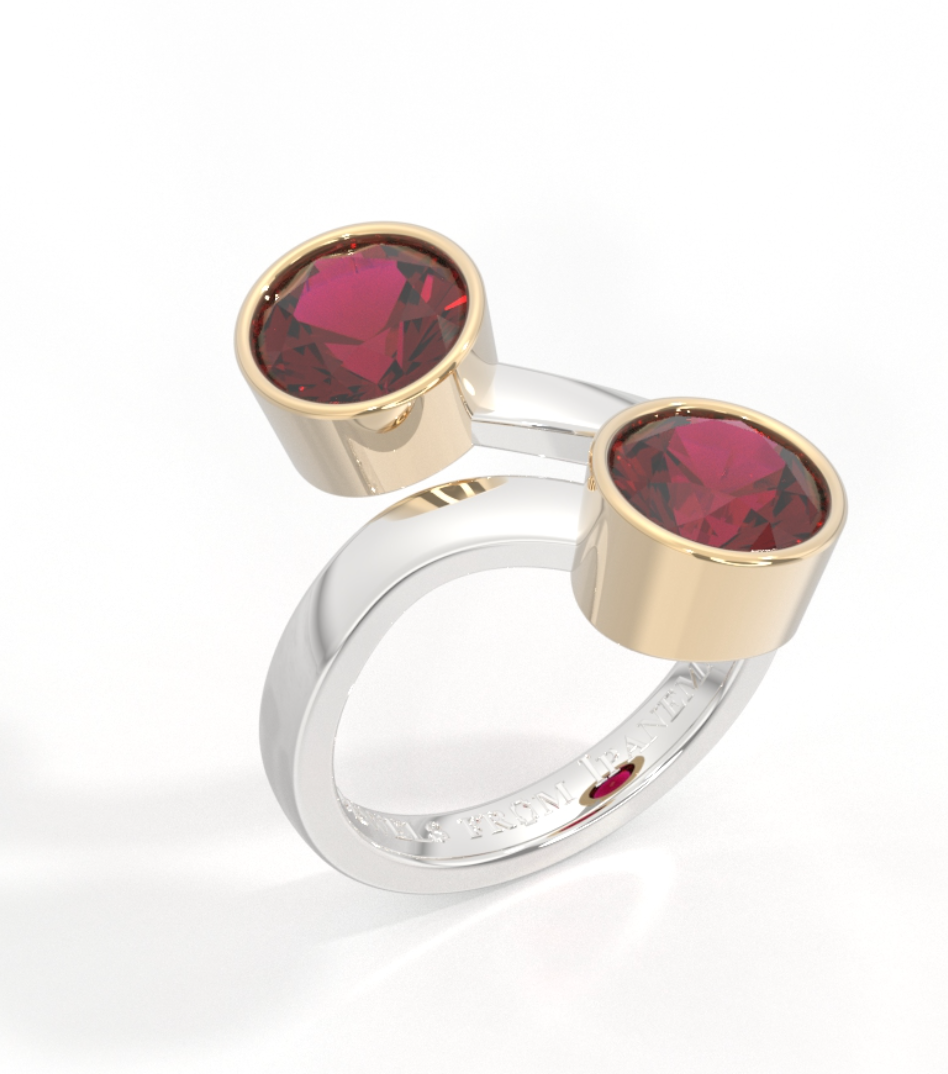 North & South Ring Sterling Silver