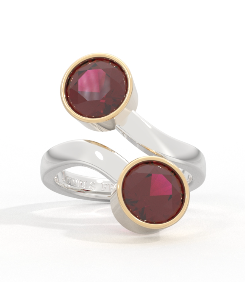 North & South Ring Sterling Silver