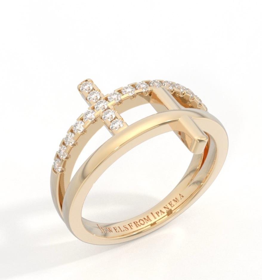 La Cross Ring 18K Gold