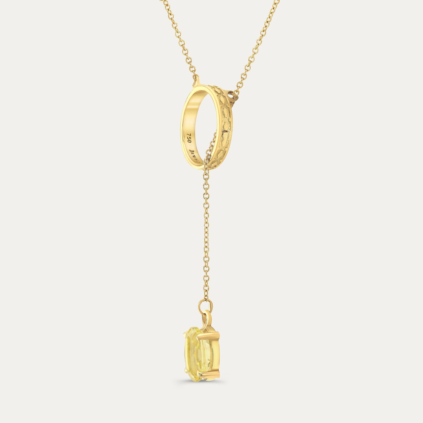 Circle Lemon Drop Necklace
