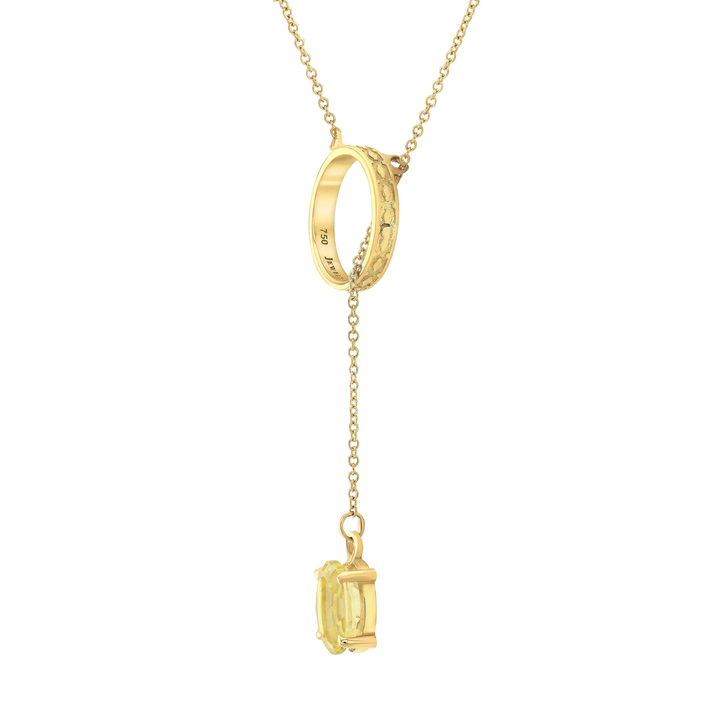 Circle Lemon Drop Necklace