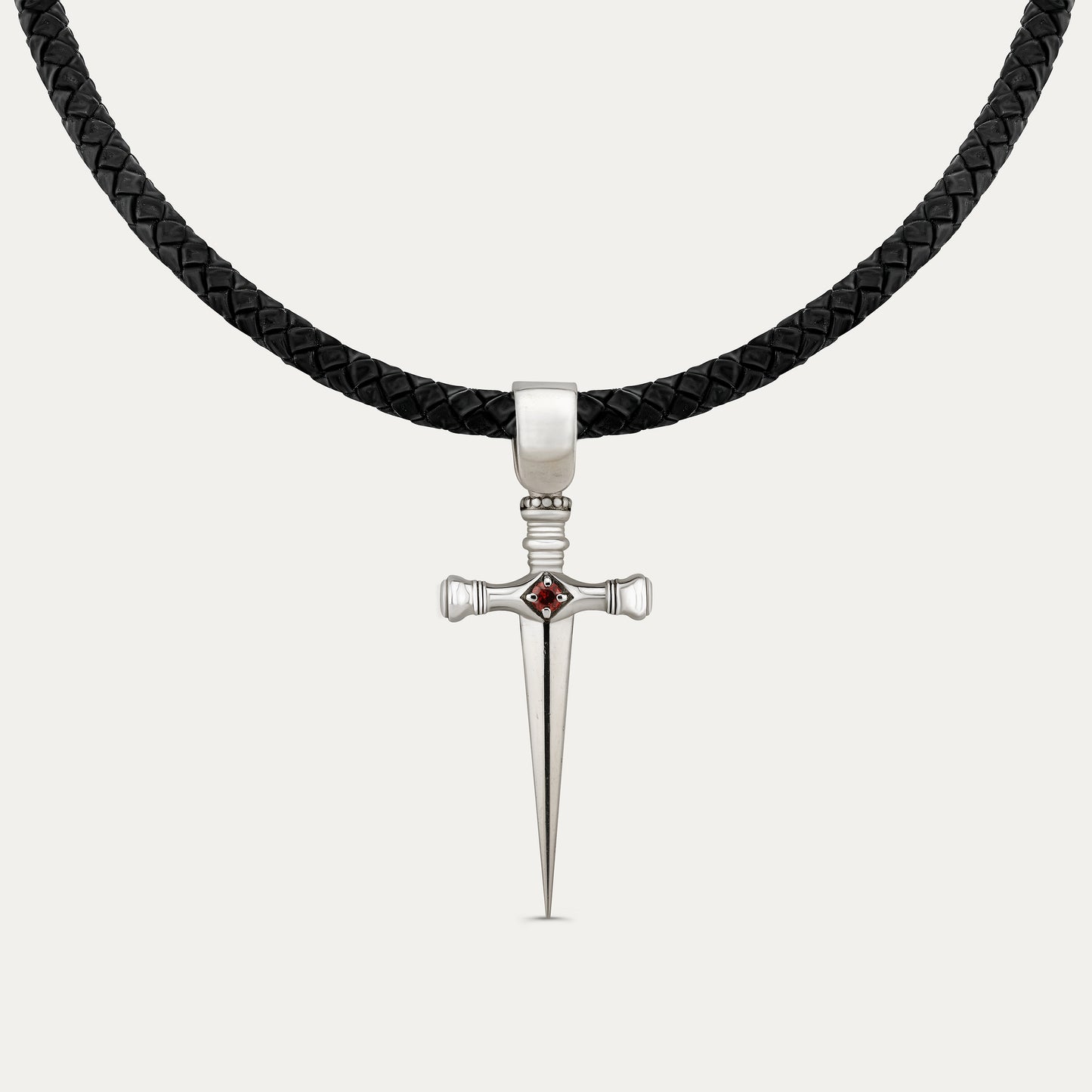 São Jorge Silver Sword Necklace